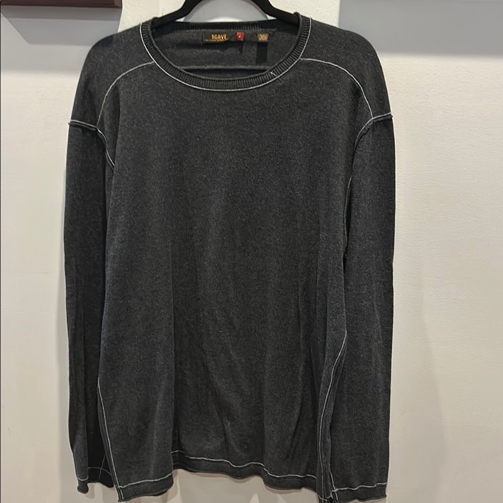 AGAVE Men's Dark Grey Fine Guage Supima Cotton Sweater
